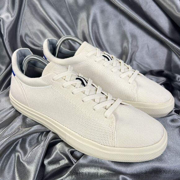 Rothy’s RS02 Unisex Sneaker Bone Off/Cream White Knit Shoes Men’s 9/Women’s 10.5 - Picture 1 of 15